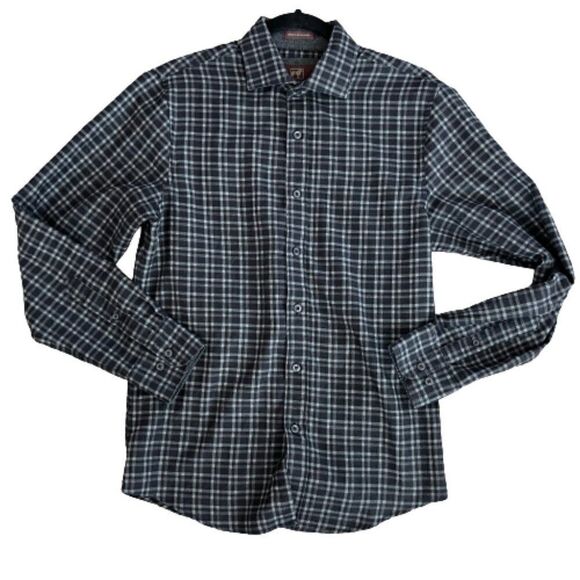 James Tattersall London Men's Long Sleeve Button Down Flannel Shirt Size Small - Picture 1 of 12